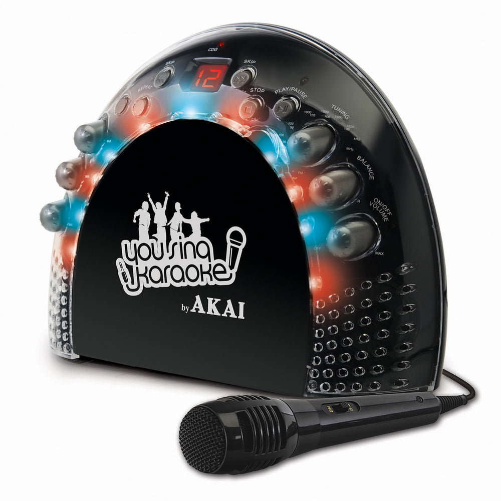 Akai Portable CD+G Karaoke System with Light Effects